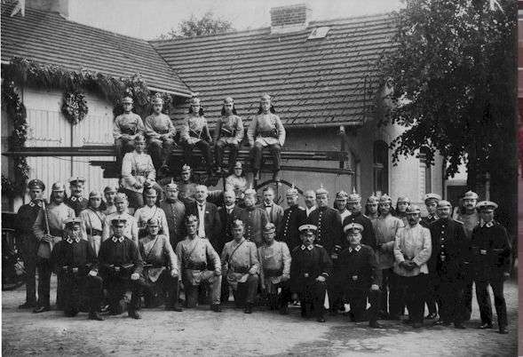 Ger&auml;tehaus der freiwilligen feuerwehr Bornim um 1900